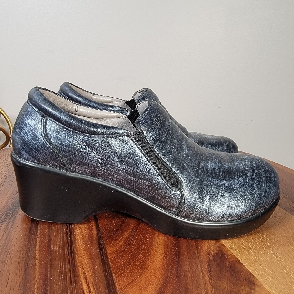 Alegria Eryn Women's Slip-On Shoes - Black Blue Clogs Size 36 - Picture 4 of 16